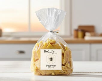 1/2 lb Organic Beeswax: Natural Candle, Lip Balm & Food Wrap Wax
