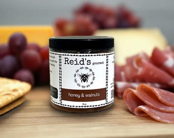 Raw Michigan Honey with Walnuts: Gourmet Charcuterie Snack