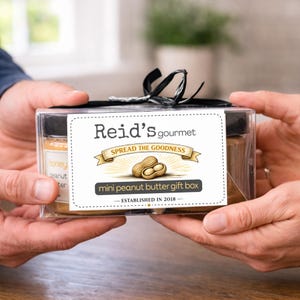 Mini-Erdnussbutter-Geschenk-Set Glas Sampler Small Charge Erdnussbutter Variety Pack Gourmet-Lebensmittel-Geschenk für Ihn Party Favor Stocking Stuffer PB