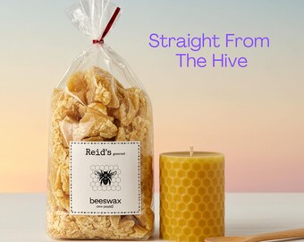 1lb Pure Raw Beeswax: Natural DIY Candle & Lip Balm