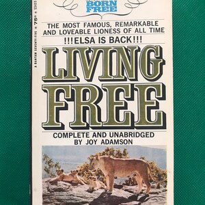 Living Free paperback sequel to Born Free by Joy Adamson