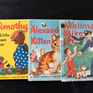 3 1959 Rand McNally Jr Elf Books