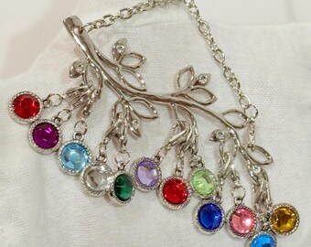 Birthstone Charm Ornament Tree – Love Branch + 12 Charms + Stand