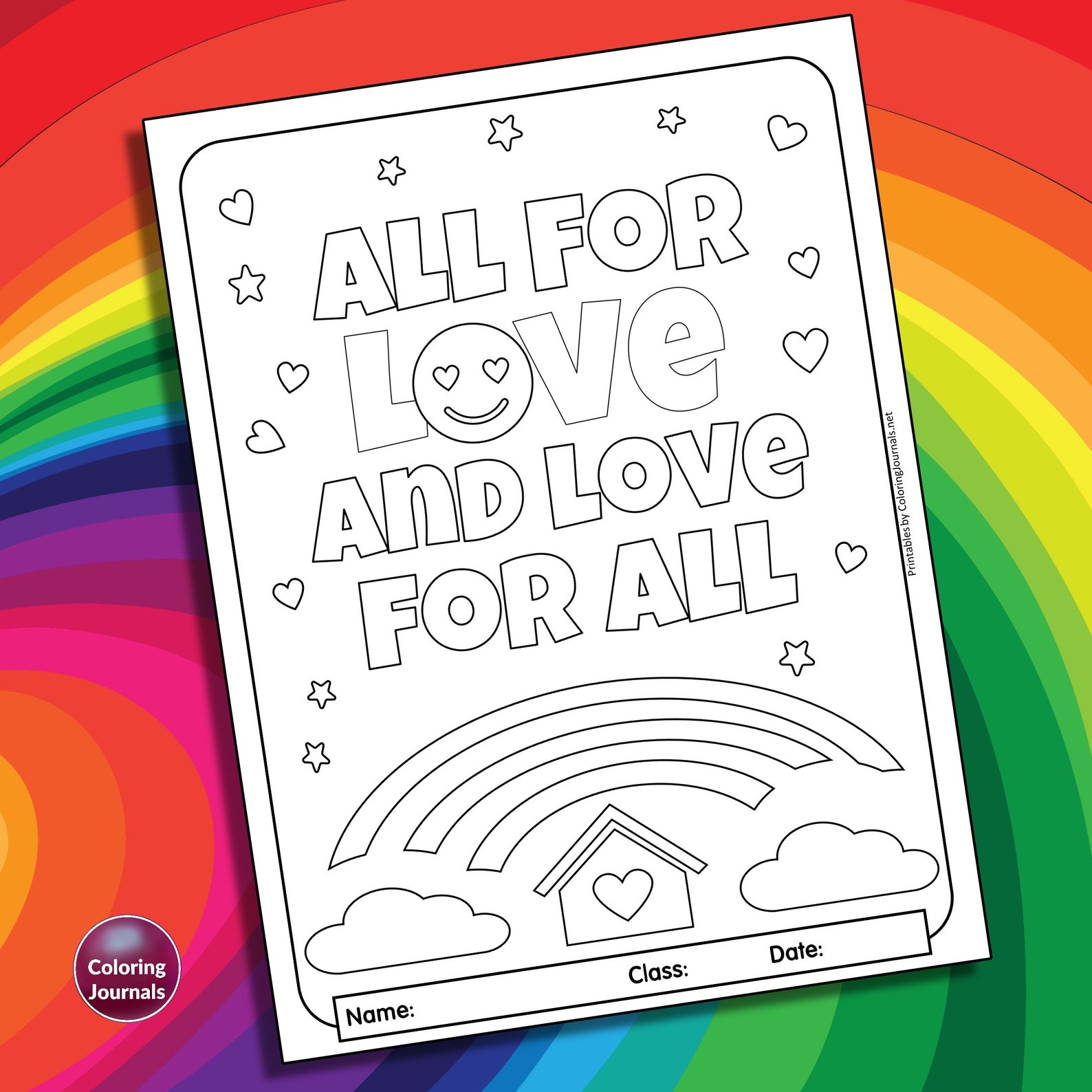 Pride Month Coloring & Drawing Activity Pack for Kids Rainbow | Etsy