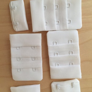 3 Pairs High Quality Microfiber 2 Row 3 Column Hook and Eye Bra Closures