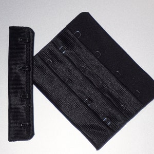 3 Pairs High Quality Microfiber 4 Row 3 Adjust Hook and Eye Bra Closures
