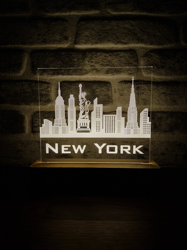 3d New York Lamp City Led Acrylic Image 0