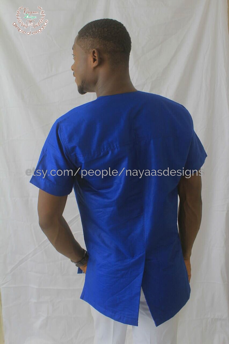 Unique style Mens Dashiki; Blue Mens Dashiki; African Clothing Dashiki; Mens Fashion Wear;African
