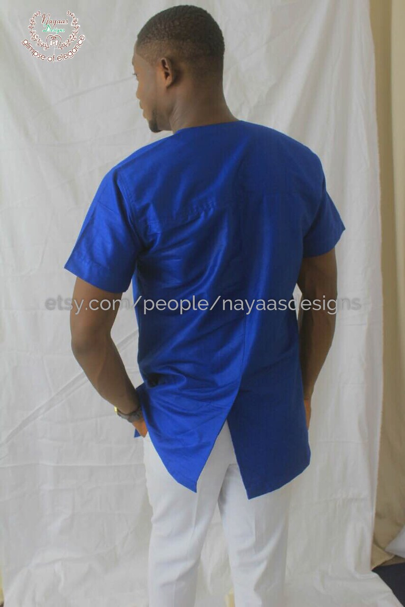 Unique style Mens Dashiki; Blue Mens Dashiki; African Clothing Dashiki; Mens Fashion Wear;African