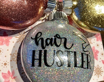 Personalized Hair Hustler - Gift for Hairdresser - Hair Stylist Gift - Hair Dresser Gift Stylist Ornament - Glam squad - 2023 Ornament