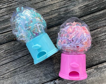 Mini Gumball Machine - Egg Shaped Candy Dispenser - Easter Gumball Machine - Easter Basket Stuffer - Kids Basket - Easter Gift
