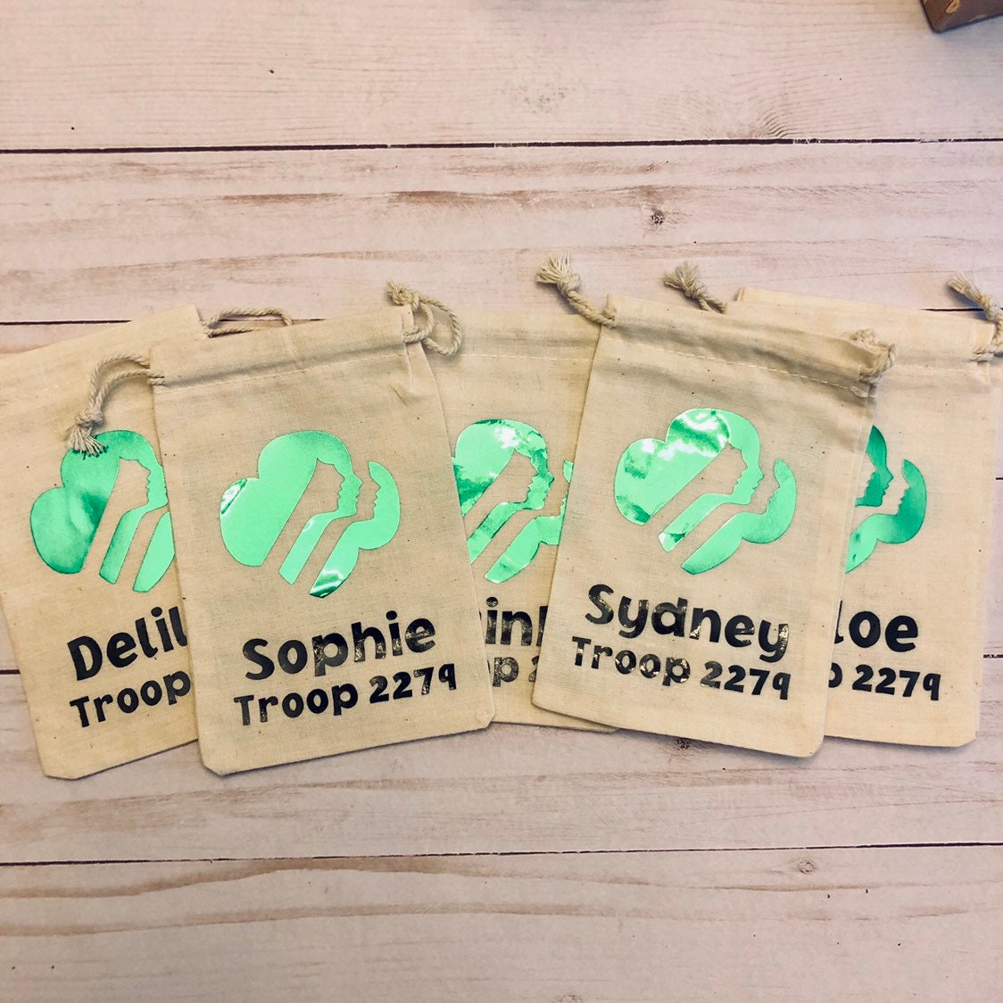 5 X 7 In. Personalized Girl Scout Bag Camp Bag GS Swap Bag Etsy