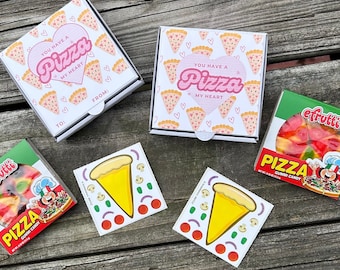 Valentine’s Day Pizza Favor - Pizza Classroom Favor - Student Valentine Gifts