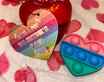 Valentine Heart Pop it Favor - non Candy classroom favor