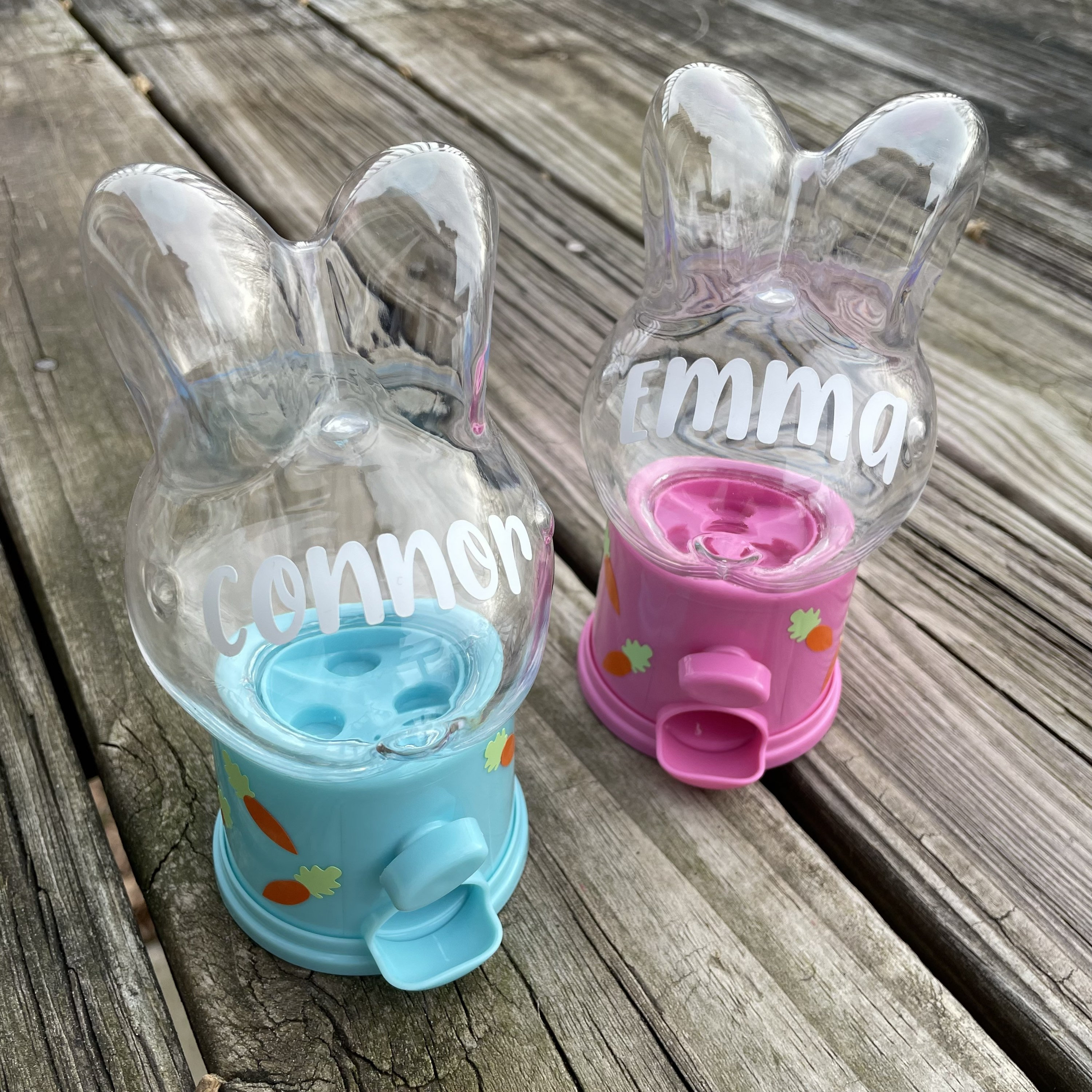 Bunny Shaped Candy Dispenser - Mini Easter Gumball Machine - Easter Basket Stuffer - Kids Basket - Personalized Easter Gift