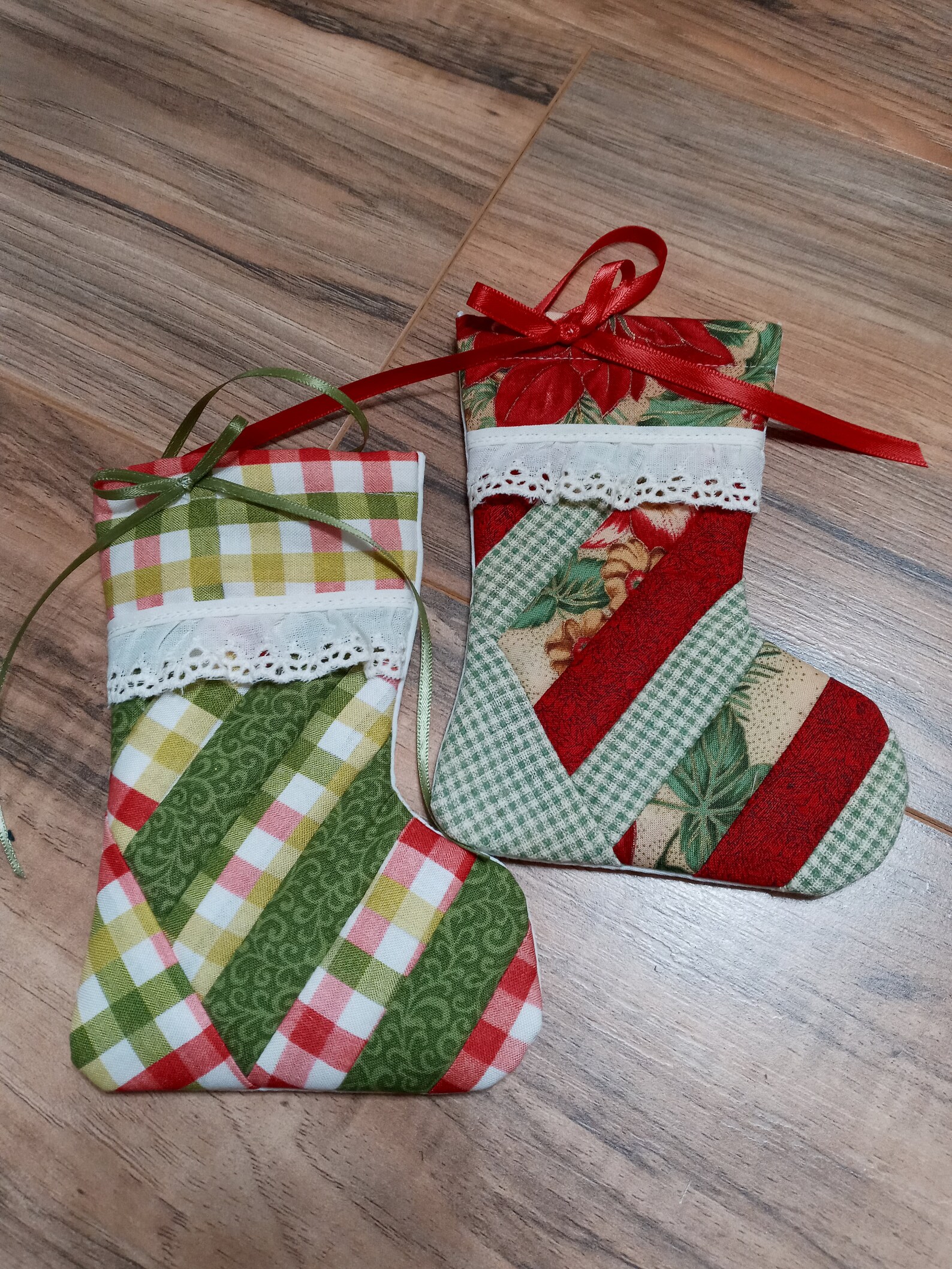 quilted christmas stocking