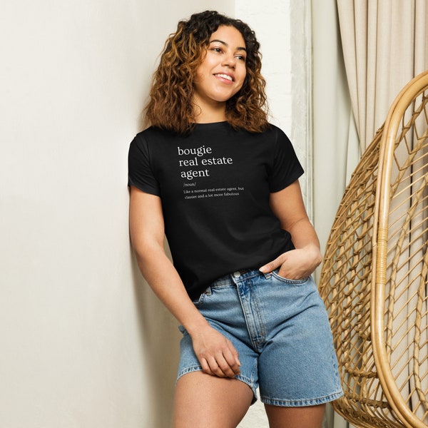 Bougie Real Estate Agent Women’s high-waisted t-shirt | Real Estate shirt | Realtor Gift