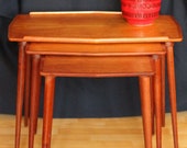 Nest of tables, Nesting tables by Hovmand Olsen for Mogens Kold, Denmark, Danish teak