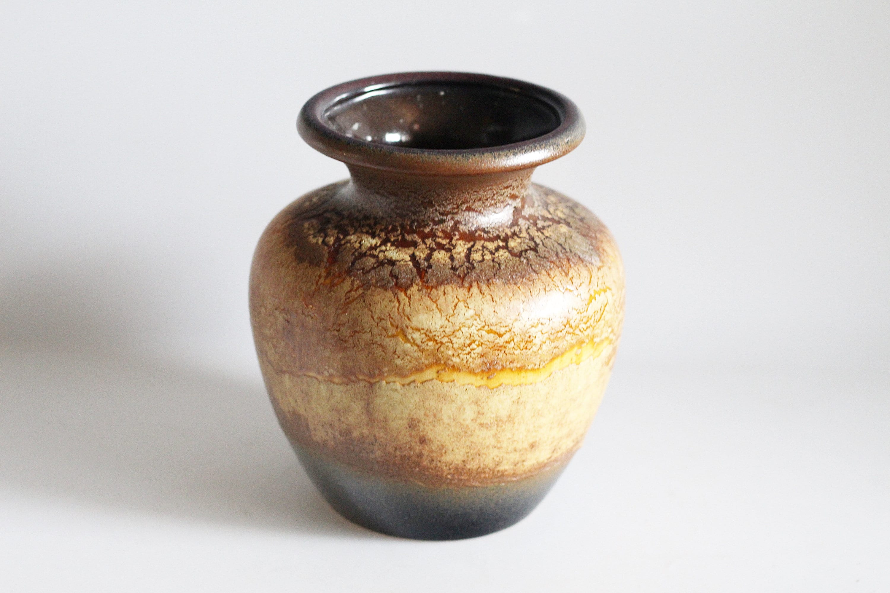 Scheurich: Vase 202-18 in Decor HARO West German Pottery, Fat Lava
