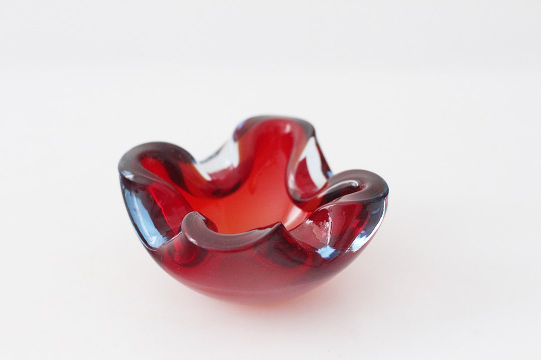 Pretty Ashtray Murano, Mid Century, Italian Glass Etsy
