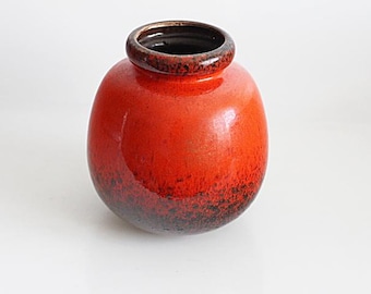 西ドイツ製 ヴィンテージ 陶器 シューリッヒ ファットラヴァ 花瓶 花器 鉢 西ドイツ ヴィンテージ シューリッヒ ベース ファットラヴァ 花瓶