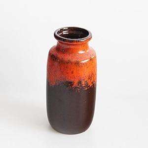 【Fat Lava】Scheurich　花瓶 401-20 Fat Lava Vase 401-20 Scheurich Red White Brown West German