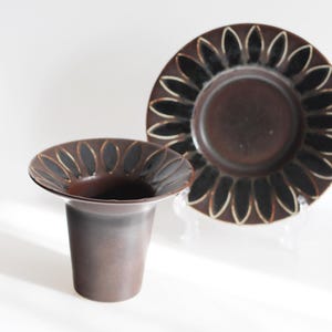 Rörstrand: Beautiful vase and plate by Hertha Bengtson Sweden, Swedish Pottery, Scandinavian Pottery