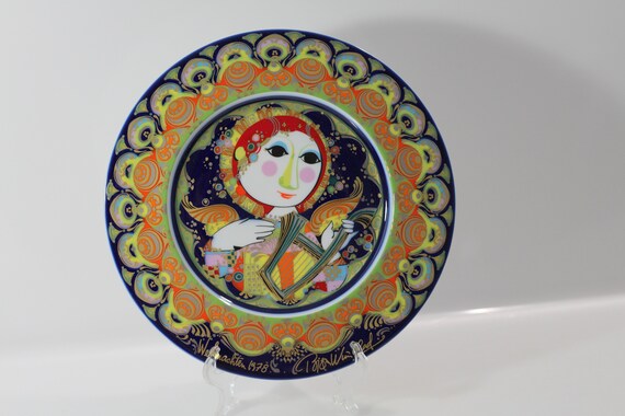 Amazing Large Wall Plate By Rosenthal Design Bjorn Wiinblad Etsy