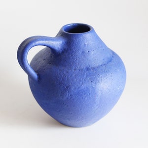 Hartwig Heyne; handled vase,   WGP, West German Pottery, Yves Klein