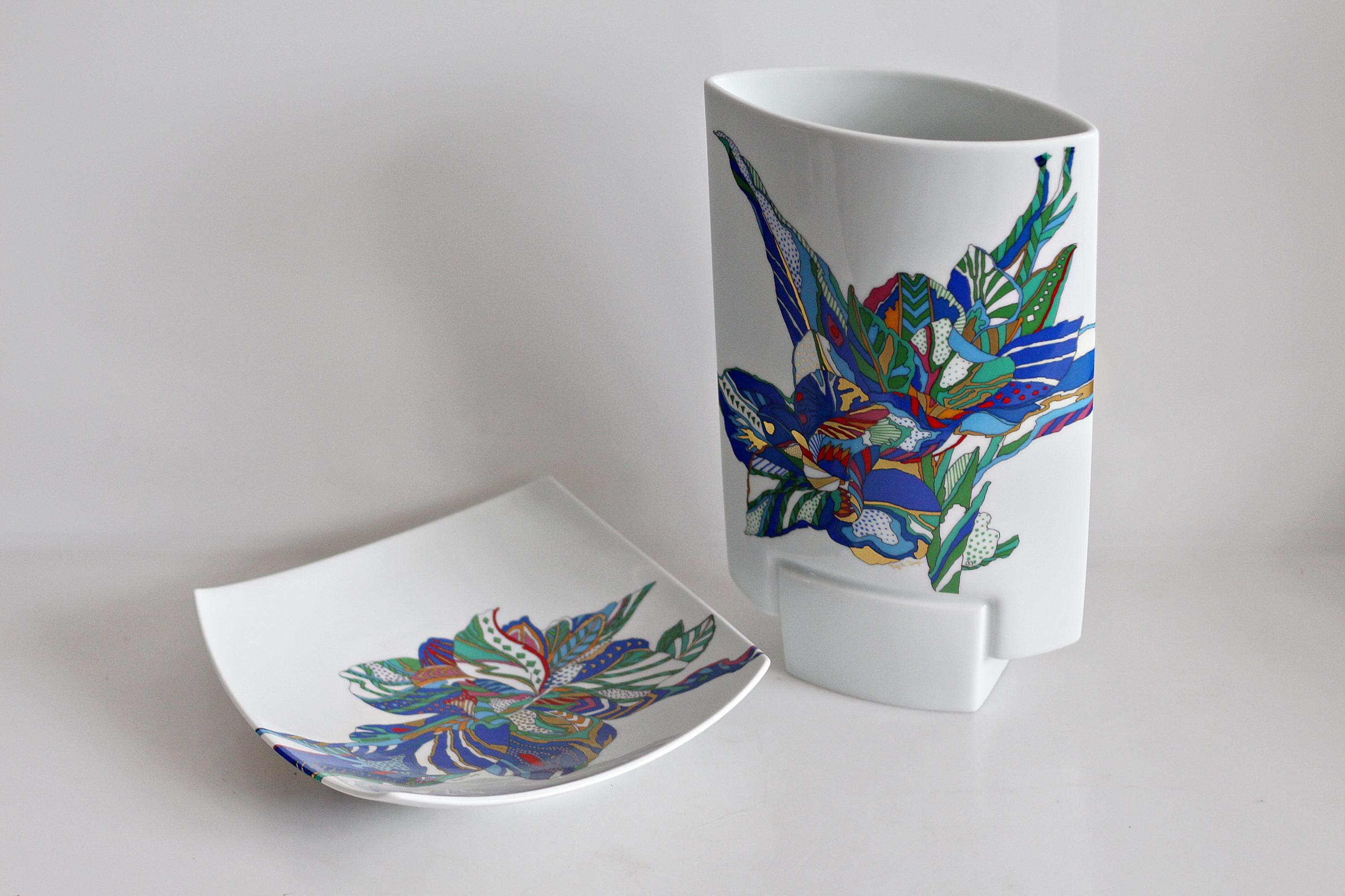希少！サイン入りRosenthal Brigitte DoegeコラボJVD 皿 Doege - Etsy