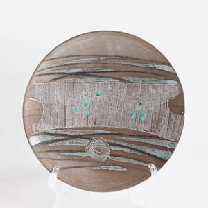 Gerhard Dölz:  Studio Pottery Wall plate, Saalfelder Künstler, WGP, West German Pottery