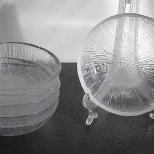 Sasaki Rain: 6 desert bowls, Japanese Glass