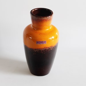Scheurich: Vase 208-21 Fat Lava West German Pottery WGP