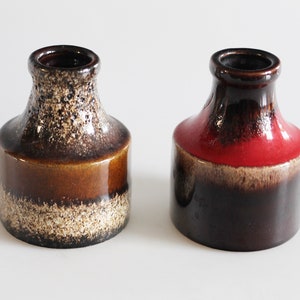Scheurich: 2 Cute Little Vases 550-10 West German Pottery