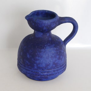 Hartwig Heyne; handled vase,   WGP, West German Pottery, Yves Klein