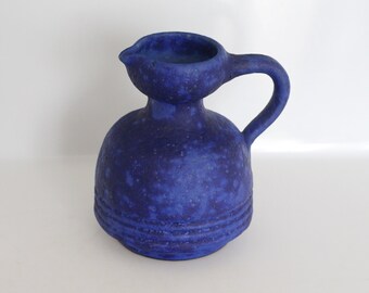 Hartwig Heyne; handled vase,   WGP, West German Pottery, Yves Klein