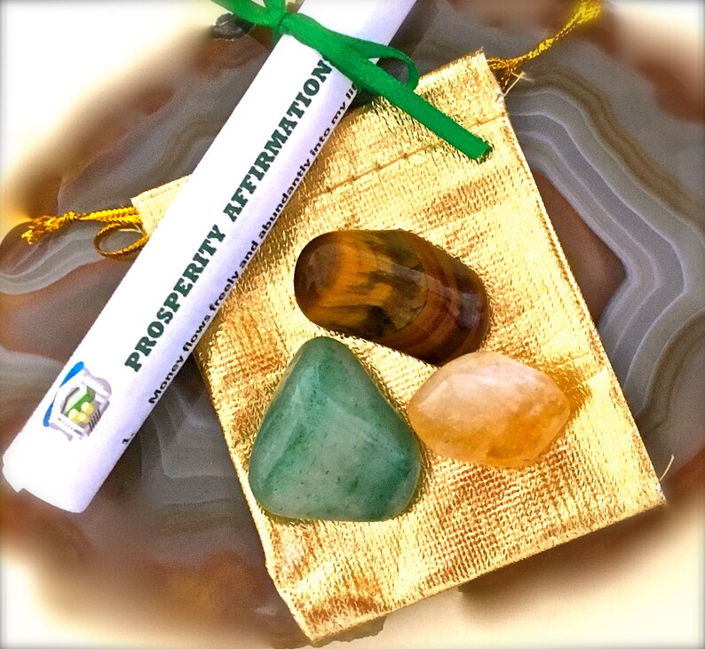 PROSPERITY WEALTH CRYSTALS Money Stones Business Success Etsy