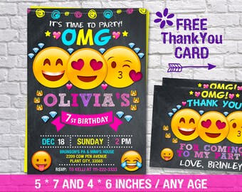 Emoji Invitation Etsy Emoji Invitation Etsy