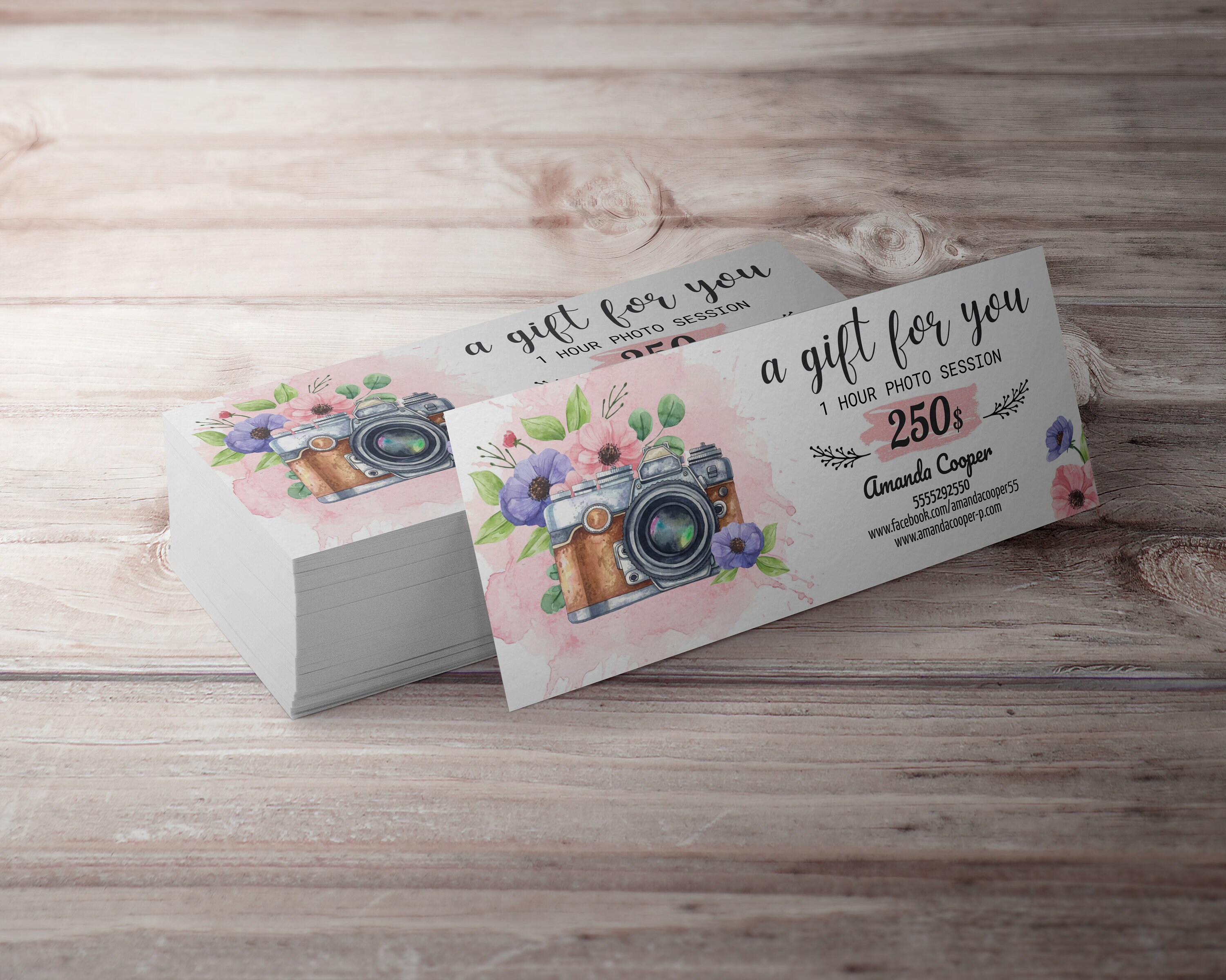 Photo session gift card Photography Gift Certificate Etsy