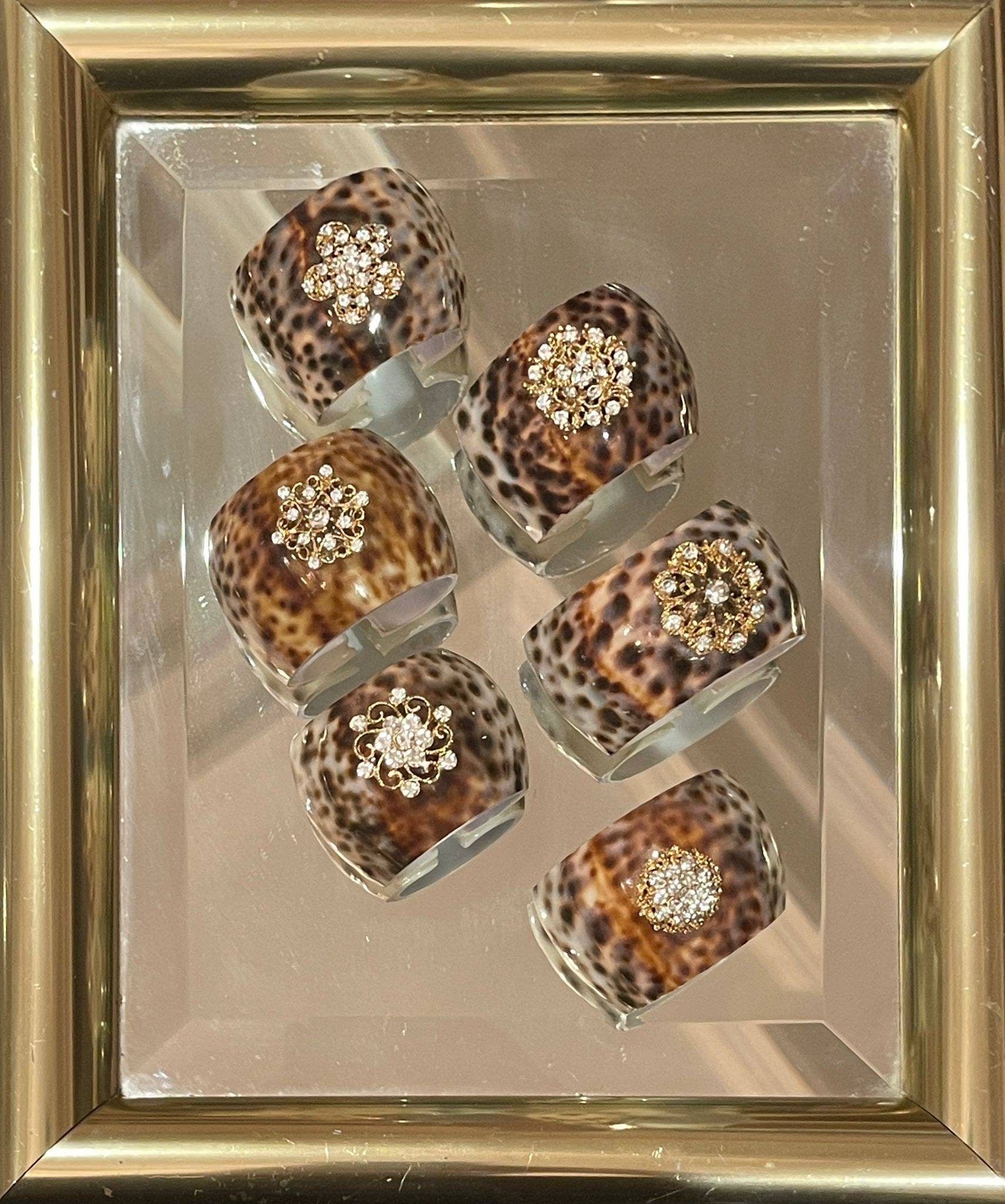 Shell Napkin Rings Set of 6 Embellished - Etsy