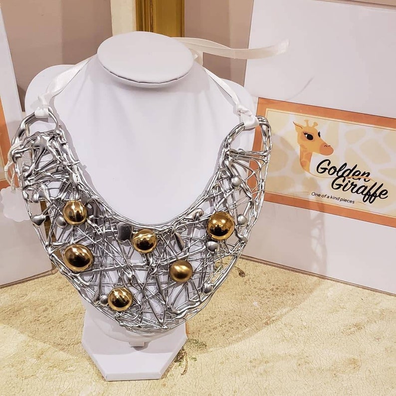 Silver Bib Necklace