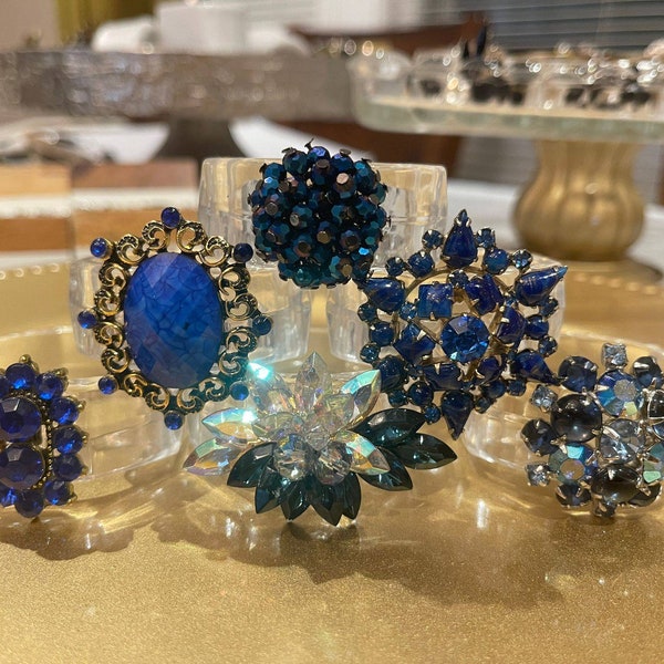 Blue Napkin Ring Etsy