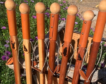 Rugged Terrain 30&quot; - 42&quot; Ball Knob Wood Walking Cane Round Top Palm Grip, Personalized Custom Engraved