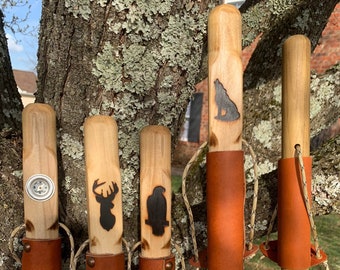 Natural Earth Tones Poplar Ash Hard Wood Walking Stick Hiking Staff Hand Carved Pole
