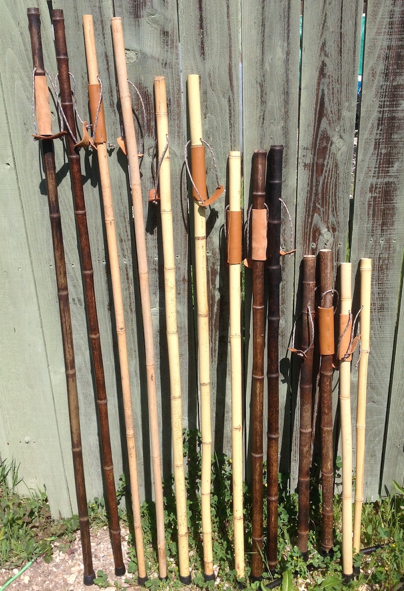 Vintage 100 Bamboo Wood Walking Stick Hiking Stick Walking Etsy Canada