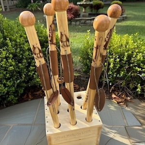 Jesus and His Sheep Walking Cane - Personalized Christian Gift