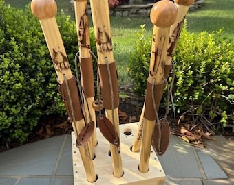 Jesus and His Sheep Walking Cane - Personalized Christian Gift