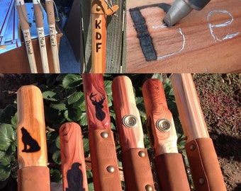 Personalized Gift, Redwood Wood Walking Stick, Engraved Hiking Stick, Custom Walking Staff, Hand Carved Wood Staff, Wooden Walking