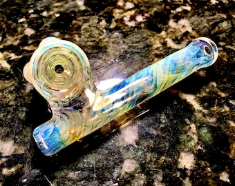 Super Heady Deluxe Mini OG Sidecar Silver Fumed & Citrine UV Glass Pipe