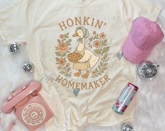 Honkin Homemaker, Cottage Core, Oca, PNG, Download digitale